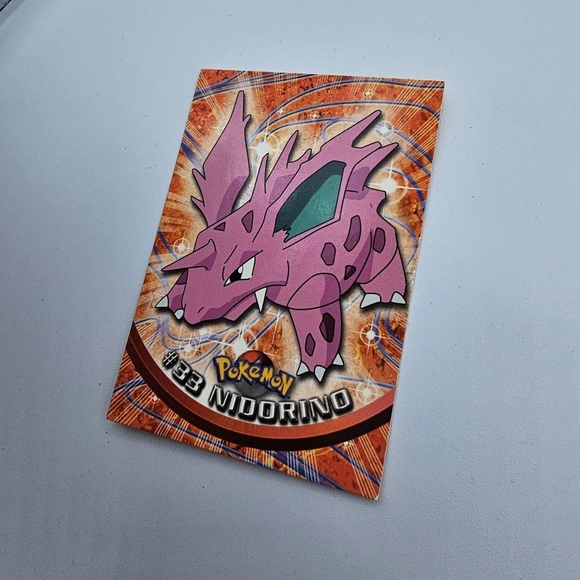 Pokemon 1999 TOPPS Nidorino #33 Blue Logo TV Animation Edition - Picture 2 of 4